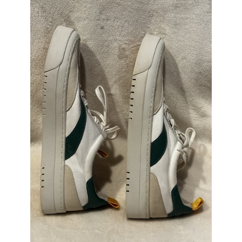 ONCEPT Lagos Size 7.5 Canvas Leather Designer Fashion Sneaker Green White Casual - Picture 3 of 10